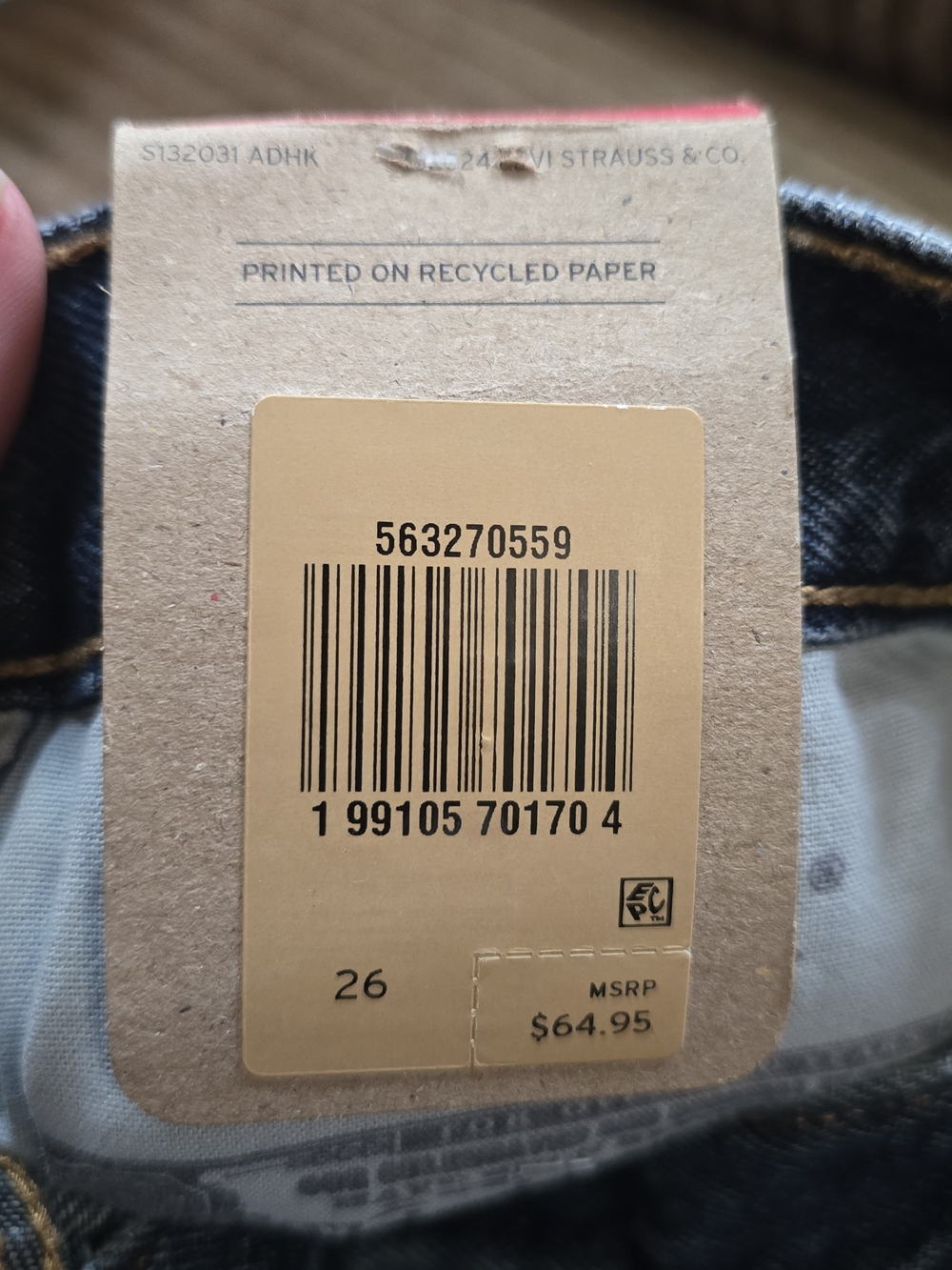 Levi's 501 High-Waist Distressed Denim Shorts - Dark Blue - Picture 6 of 6